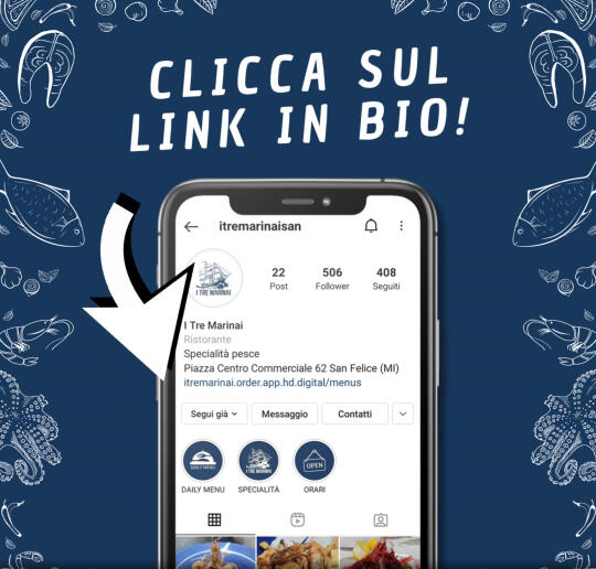 Gestisco la comunicazione a 360°: social media, shooting fotografici, copywriting, assistenza clienti. Ogni contenuto rispecchia lo stile e i valori del ristorante.